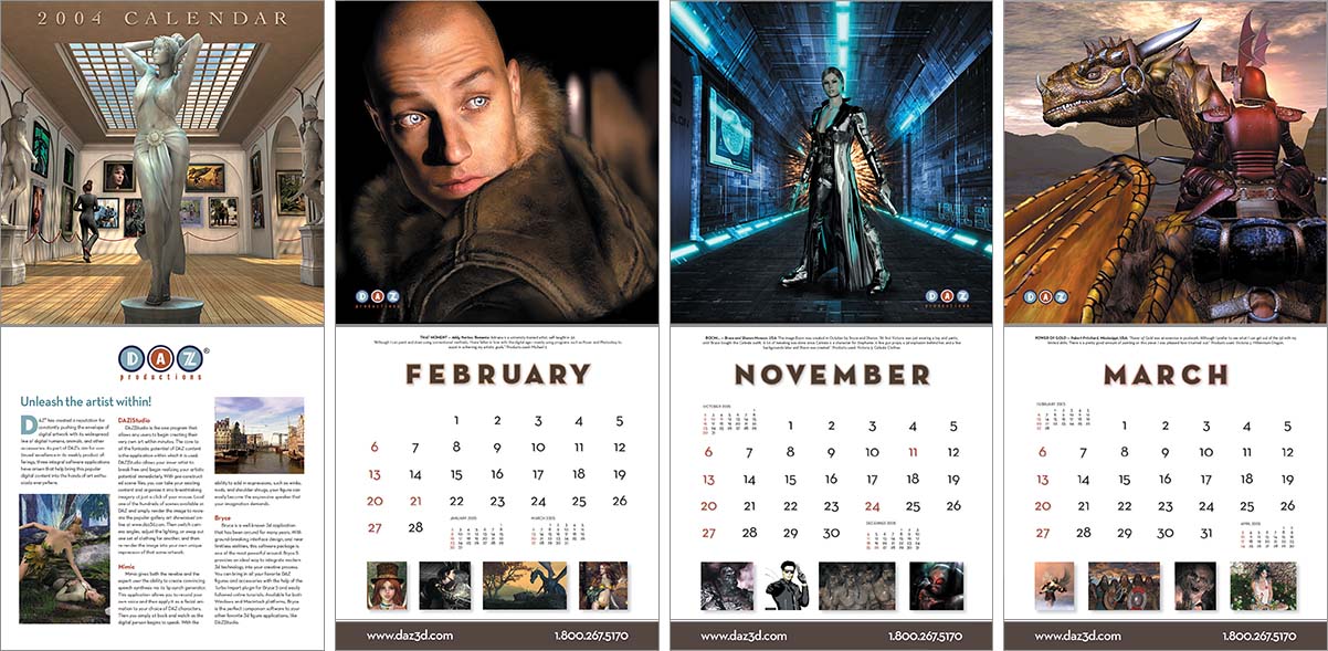 DAZ calendar