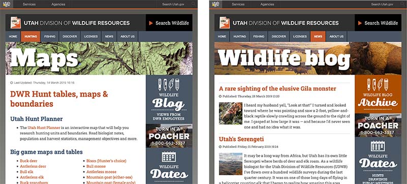 DWR website pages